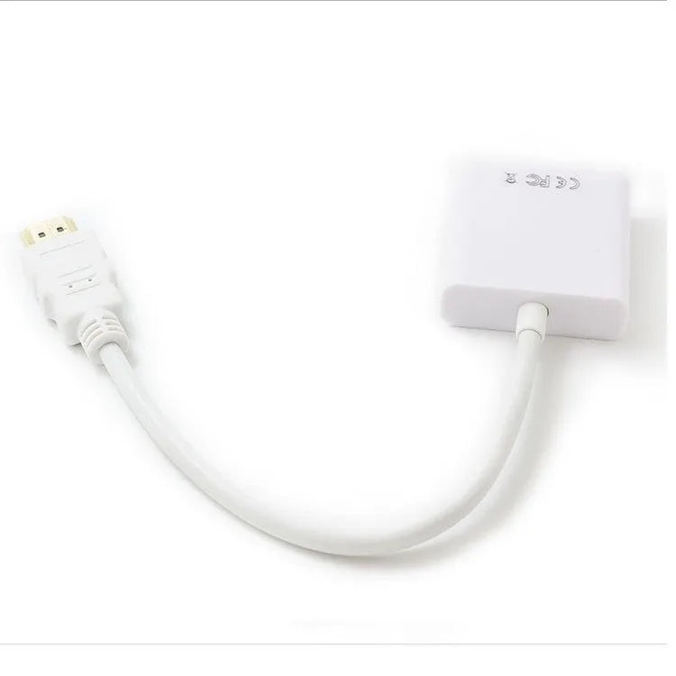 HDMI to VGA converter adapter with 0.3 metre cable in black or white colour