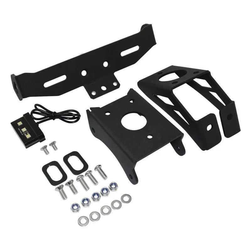 Black aluminium alloy short tail license plate holder for Honda motorcycle rear modification
