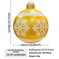 Inflatable Christmas decoration ball with flash lighting in garden setting