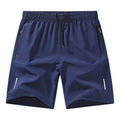 European size men's polyester athletic shorts in black straight-leg design summer fitness