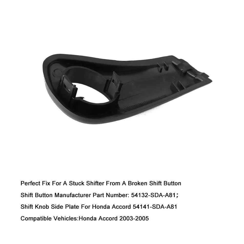 SK206 black plastic shift button, spring, and side plate for 2003-2005 Honda Accord