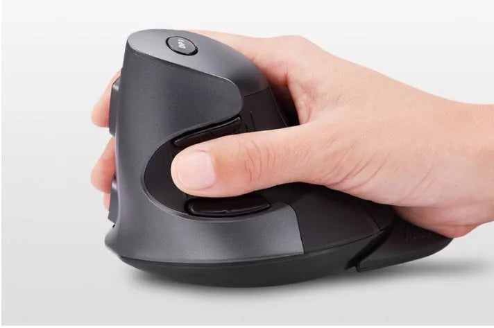 M 618 vertical wireless ergonomic mouse in black or white with USB receiver