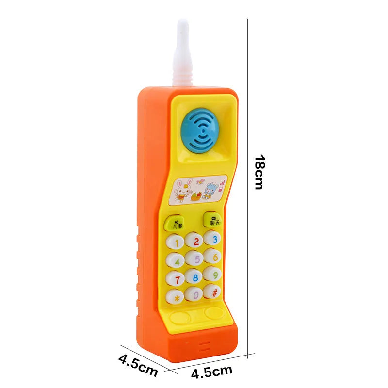 Children's battery-operated sound and light educational toy with cartoon animal design