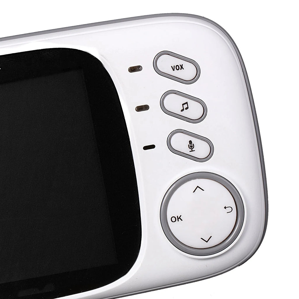 VB603 digital baby monitor showing handheld unit with 3.2" screen and separate camera with night vision