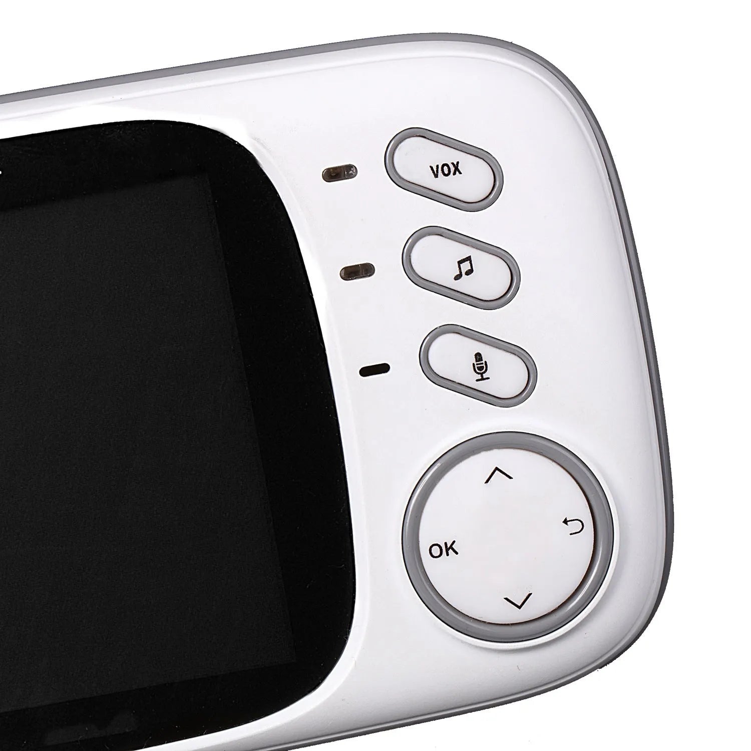 VB603 digital baby monitor showing handheld unit with 3.2" screen and separate camera with night vision
