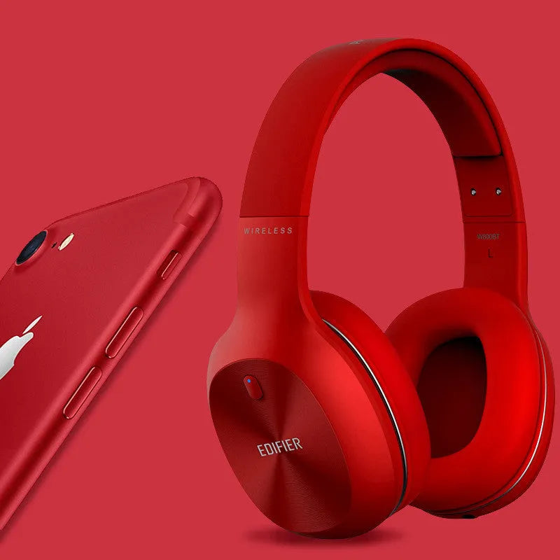Black, red, and white Bluetooth sports headset with 50-hour battery life