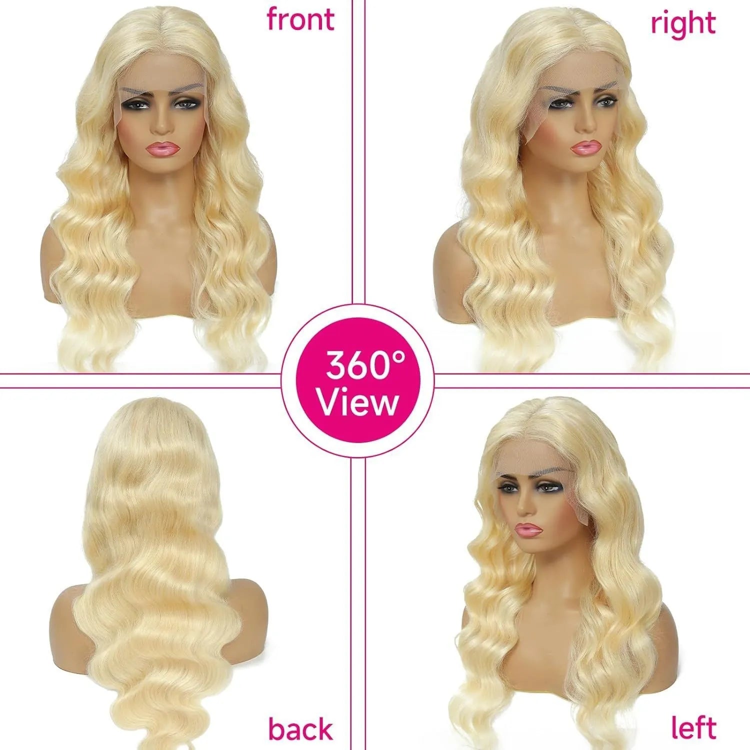 Women's front lace synthetic wig with medium-long curly hair in natural colour M1 539 613