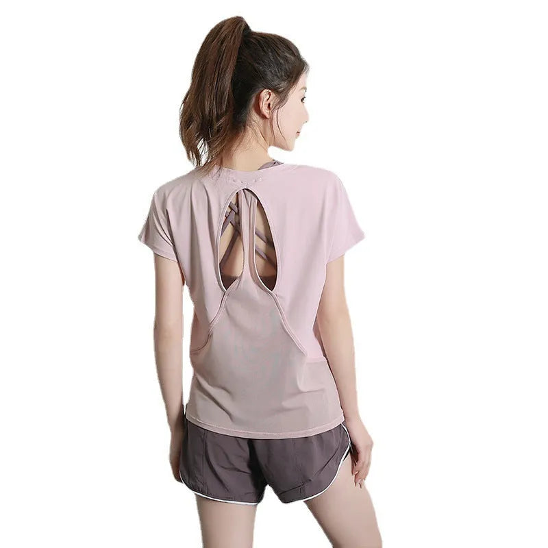 Women's short sleeve sports t-shirt in polyester available in multiple colours