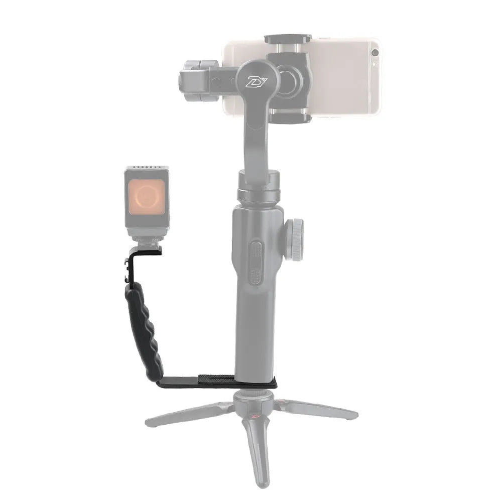 Black aluminium alloy mobile stabiliser handheld holder for smartphone video recording