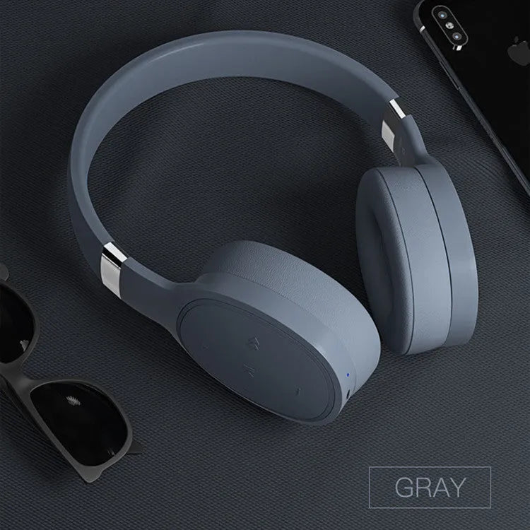 Wireless Bluetooth headset with 40mm speakers available in black, blue, grey, or white colours