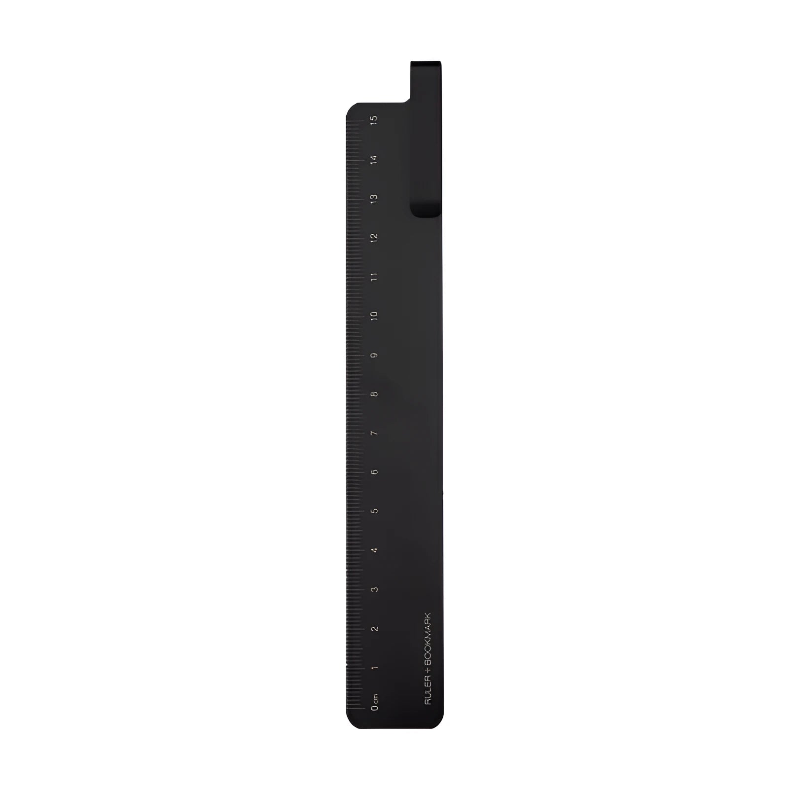 15cm black grey aluminium alloy bookmark ruler with laser-engraved retro design scale markings