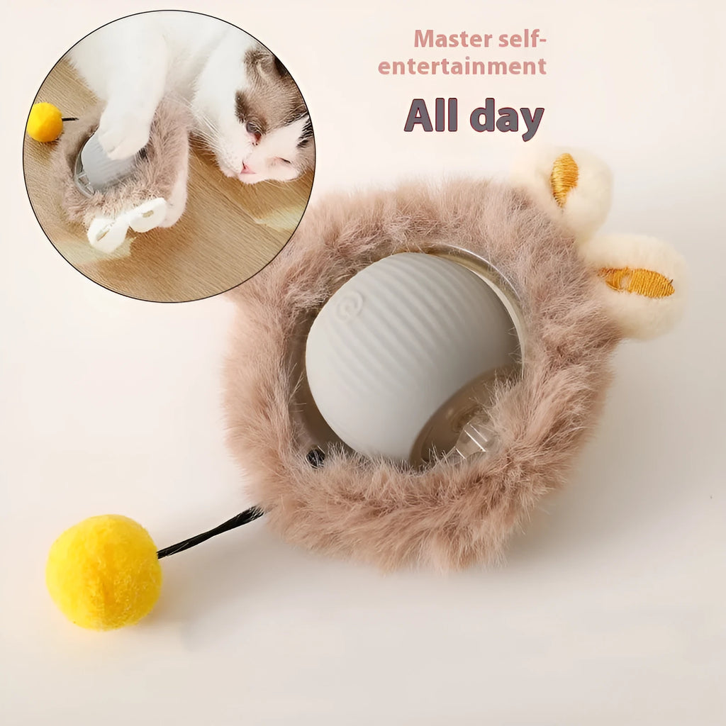 Interactive silicone cat rolling toy in multiple colour options including grey, green, and red