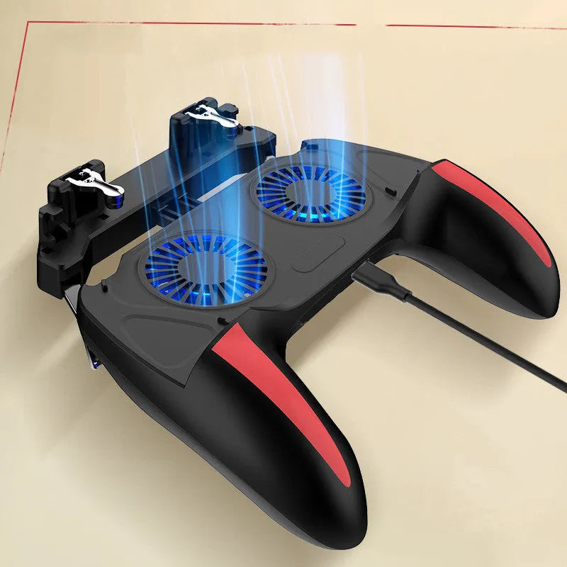 H10 mobile game controller with touch screen for smartphones 4.7-6.5 inches with heat dissipation