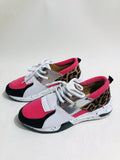 Women's casual sneakers with suede upper and wedge heel in various colour options