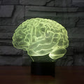 3D acrylic illusion desk lamp with colourful LED lighting on wooden surface