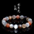 Natural colourful moonlight moonstone bracelet with 8mm single circle beads