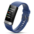 V19 smart fitness tracker in black, blue, or red with colour screen and TPU wrist strap.
