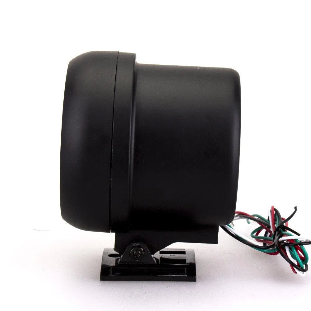 Black automotive tachometer with blue light pointer for 0-8000 RPM engine speed monitoring