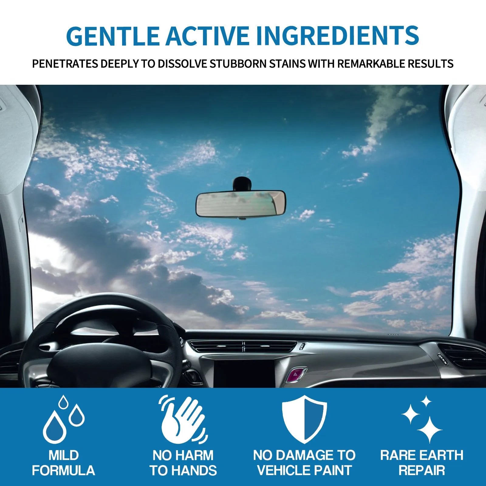 100ml car foam cleaning agent bottle for automotive interior seat stain removal