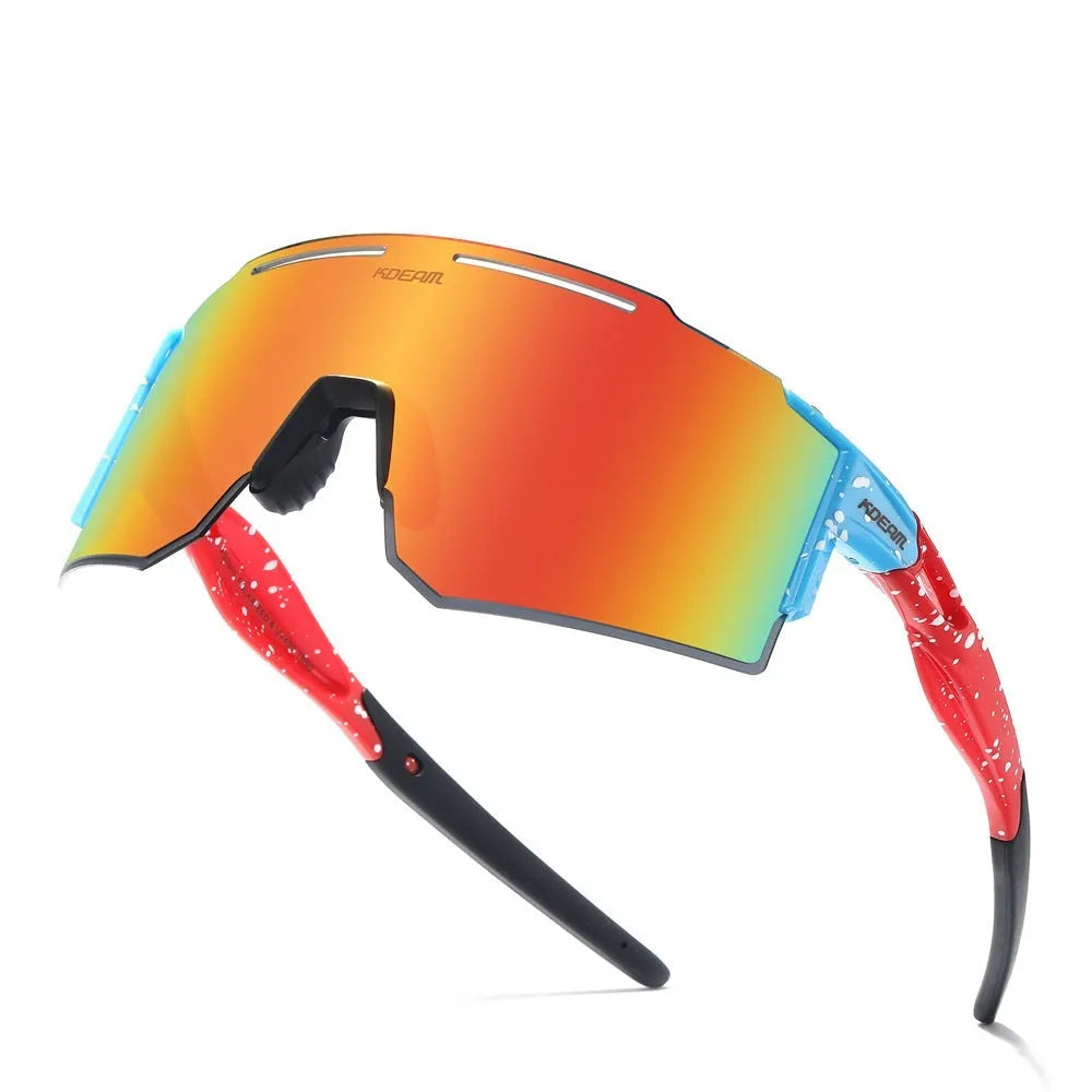 Polarized frameless sports sunglasses with TR90 frame in regular fit for cycling