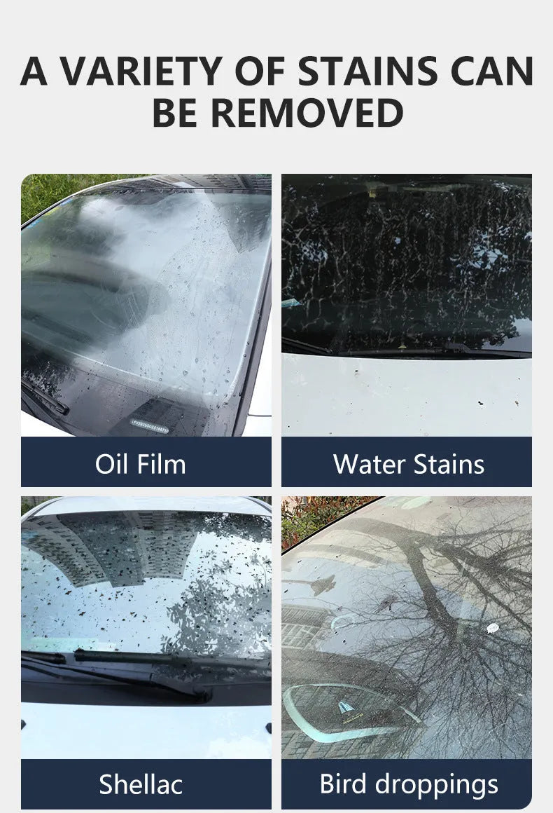 Glass oil film remover cleaning cream paste in container for car and window decontamination.