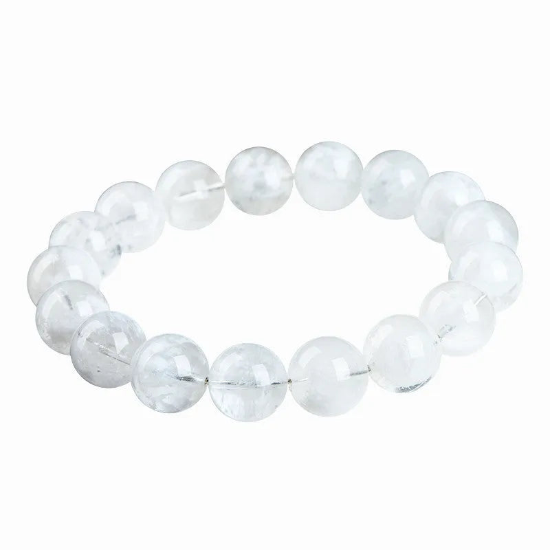 Women's crystal bracelet with blizzard snowflake round beads featuring ruyi and xiangyun design elements.