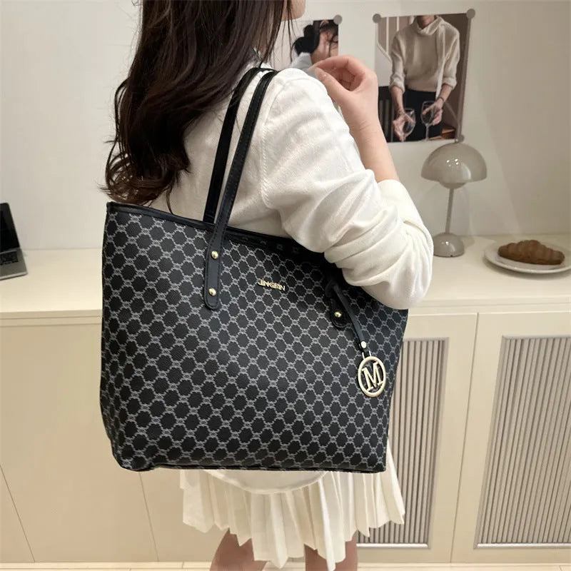 PU leather shoulder bag with street style visible stitching in black, brown, grey or white colours
