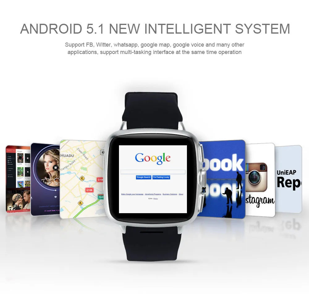 Z01smart watch with black strap and 1.54inch screen showing time display.