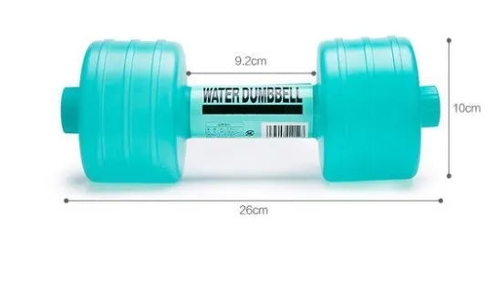 Water-filled fitness dumbbell for women in pink polypropylene plastic with leak-proof port
