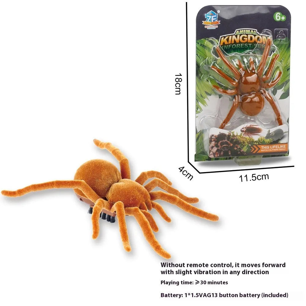 Vibration brush pet toy plastic electric toy with cockroach dragonfly tarantula or mouse design 11x5 cm