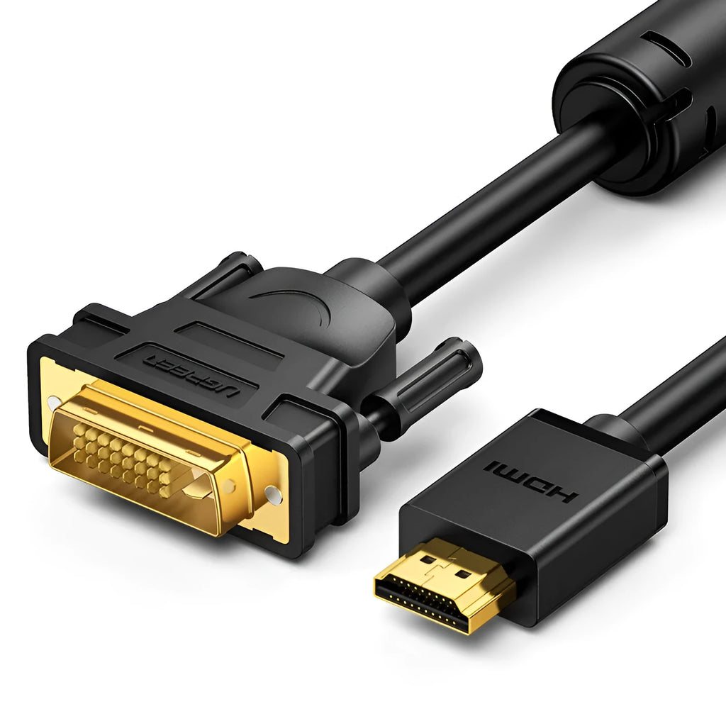 HDMI adapter cable for laptop to external display connection with length options shown