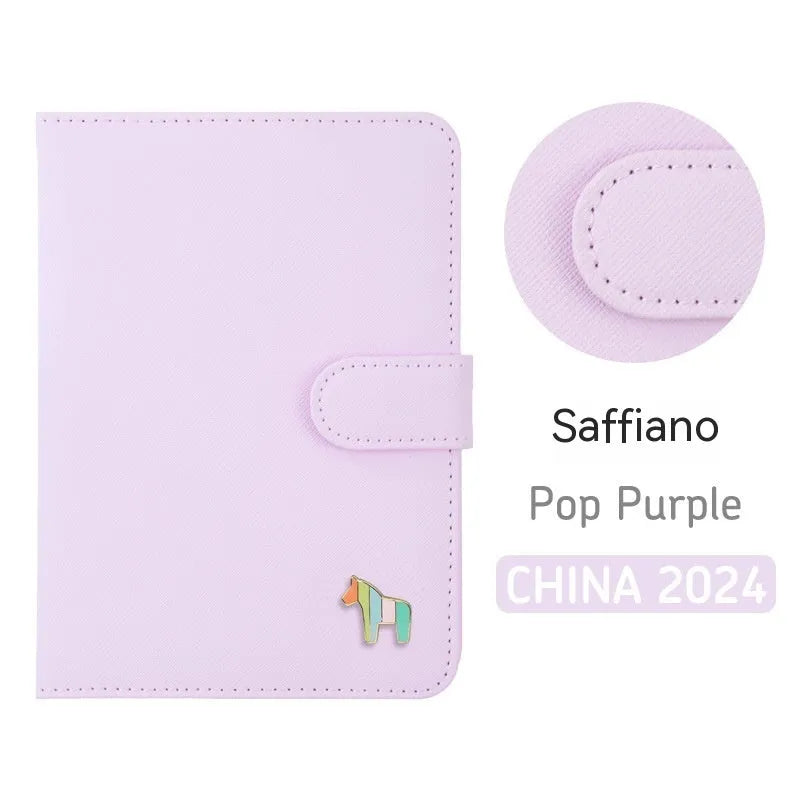 Leather schedule book showing Avocado Green cover with 164x120mm dimensions and 396-day pages