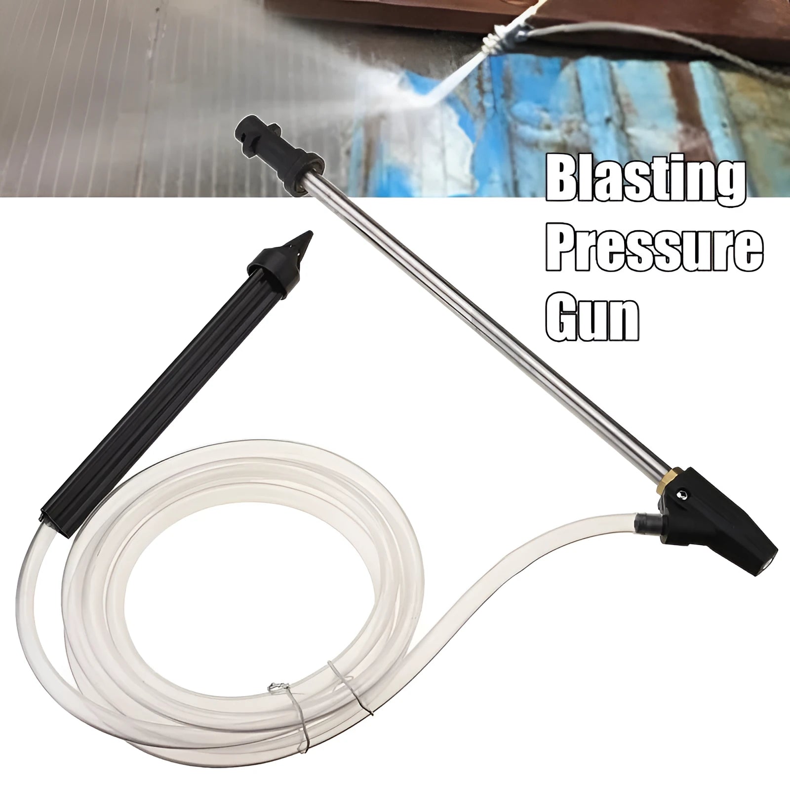 Ceramic high pressure sand blasting nozzle with stainless steel handle for Karcher pressure washers