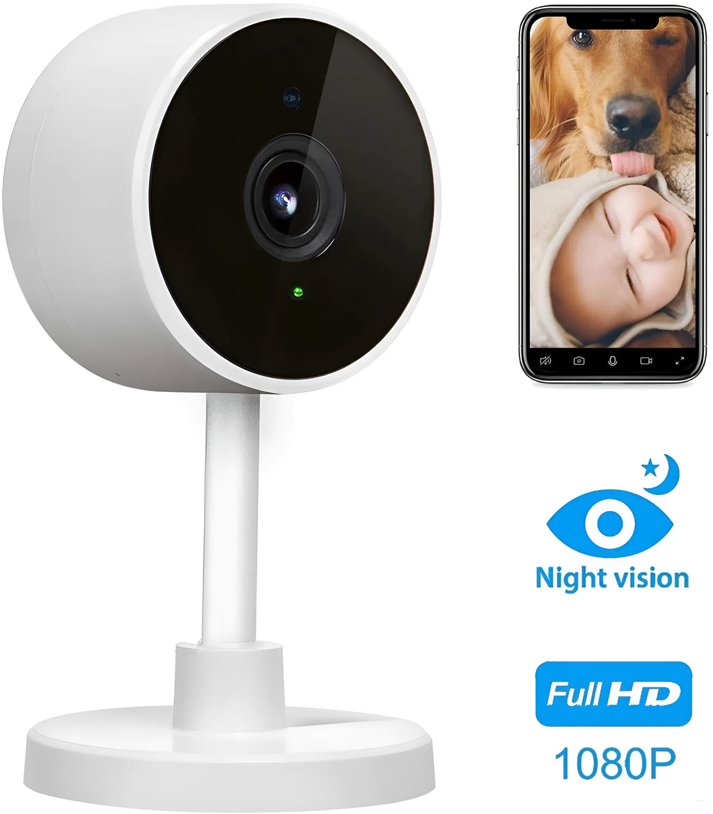 White gun-style FLASH FISH SKX10 WiFi home security camera for network alarm systems