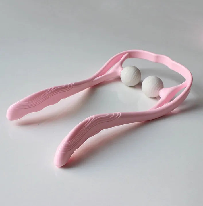 Hand roller neck massager with 3D floating-point bionic finger design in blue colour