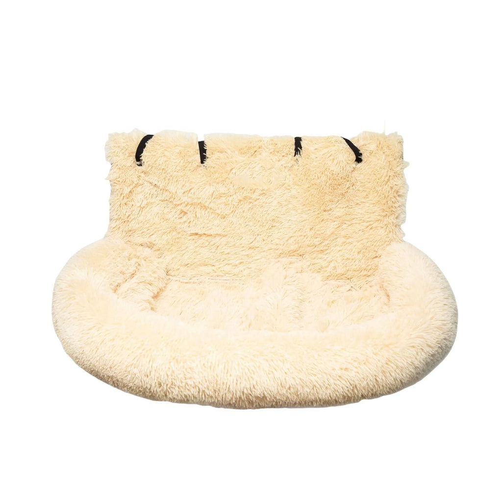 Winter thermal pet mat for car seats in dark grey or beige colour options