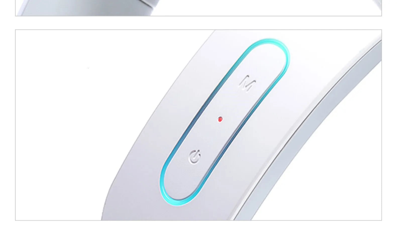 White electric acupressure massager for back neck shoulder pain relief with heat therapy