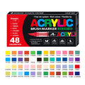 Set of straight liquid acrylic marker pens for art and graffiti in various colours