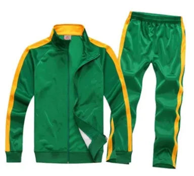 Children's polyester football training suit top and trousers set in multiple sizes from 3XS to 4XL for youth sport