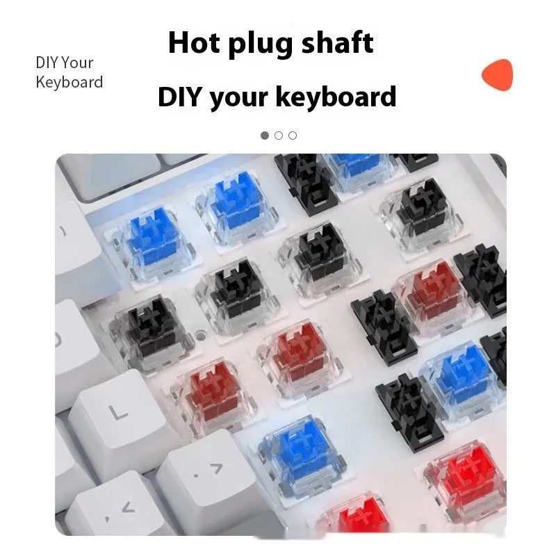 Small 61-key wired mechanical keyboard with hot-swappable sockets and multiple switch options