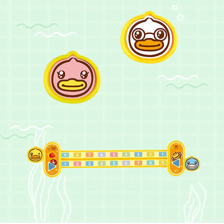Yellow plastic cartoon digital decomposition ruler for children, measuring 24.5cm long