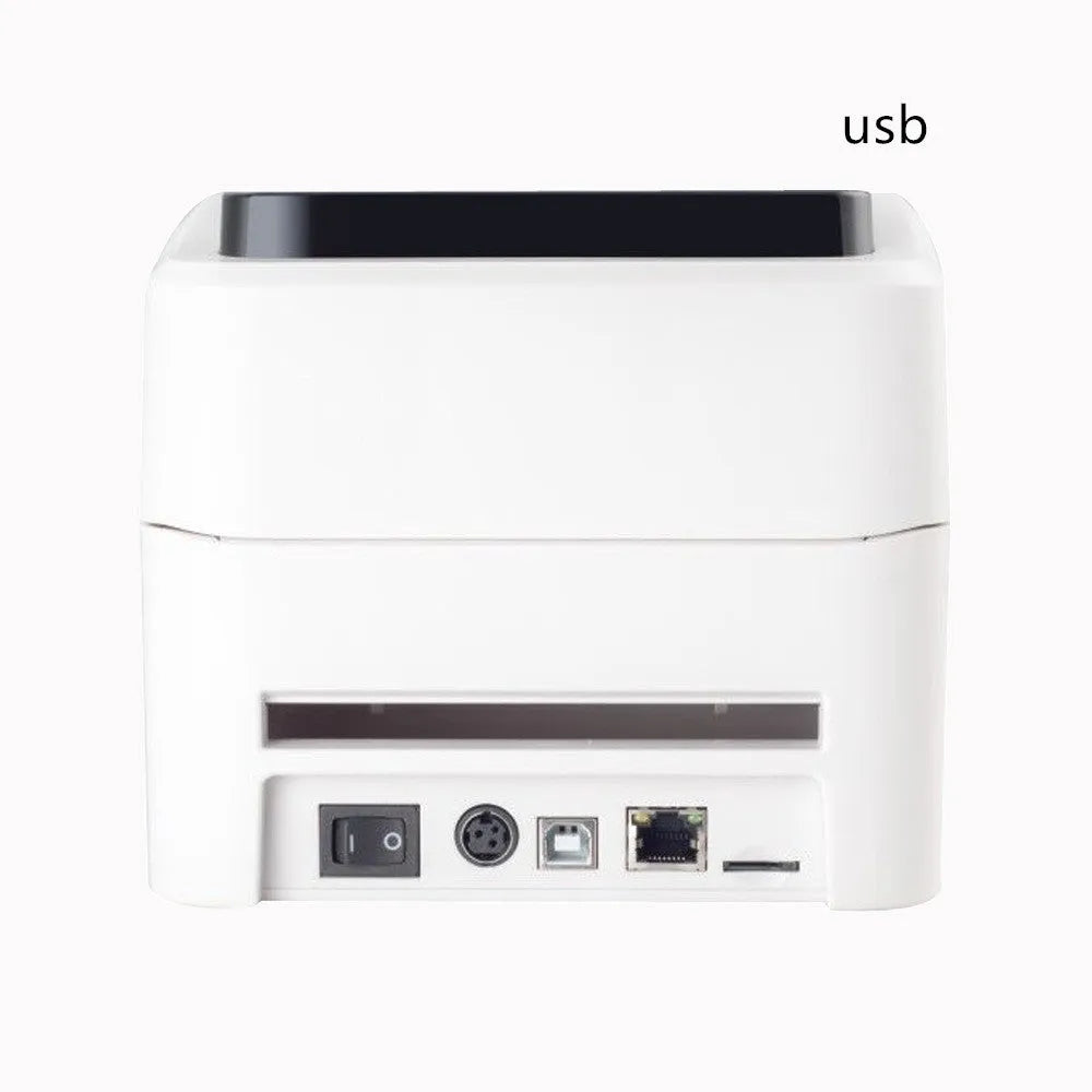 Thermal barcode printer with USB interface and compact shell design for clothing labels
