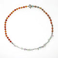 Hand-woven round red agate beads bracelet, unisex simple style, Persian Gulf agate, geometric texture