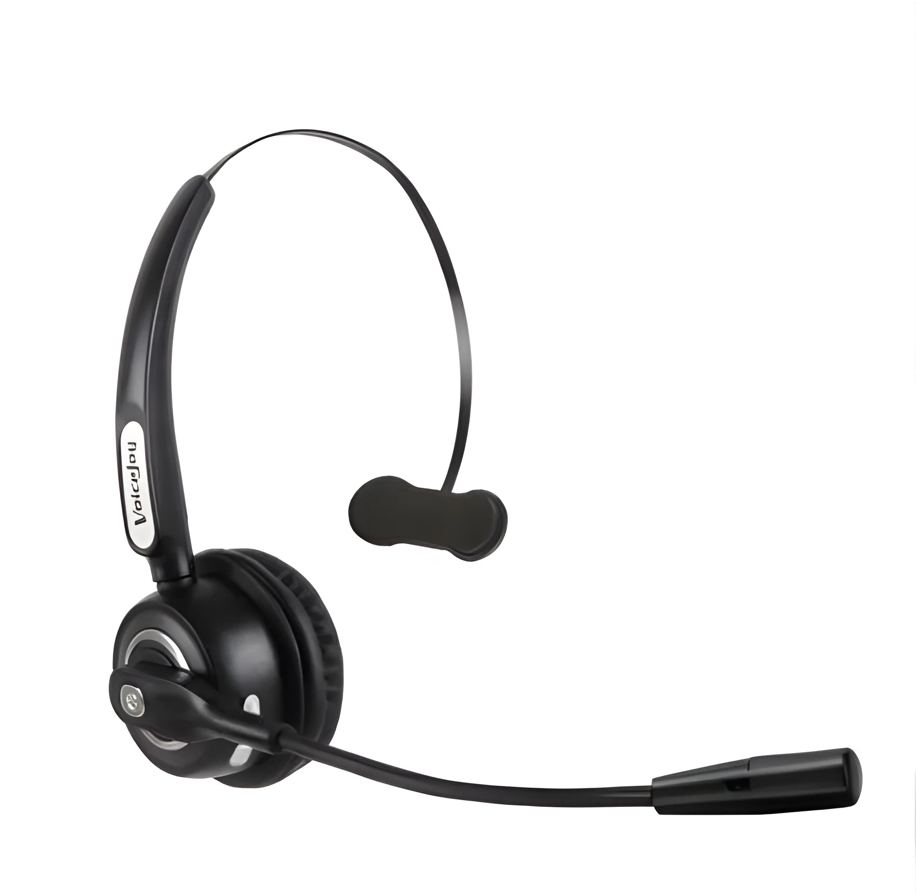 Over-ear Bluetooth headset with microphone for truck drivers and office noise cancellation