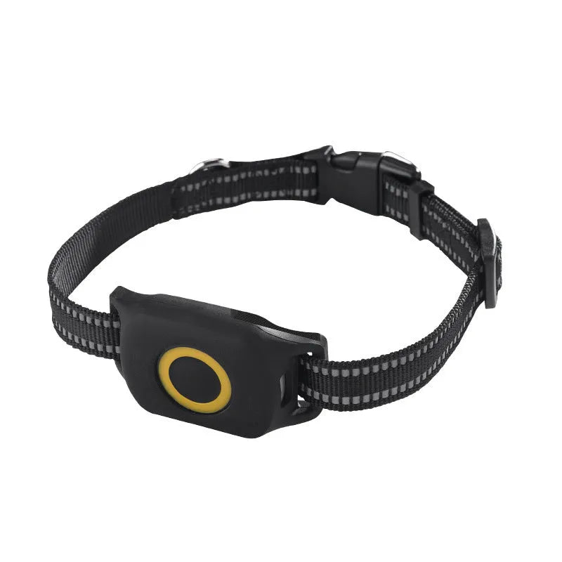 Black GPS tracker for children elders and pets with SOS button and splash water resistant design