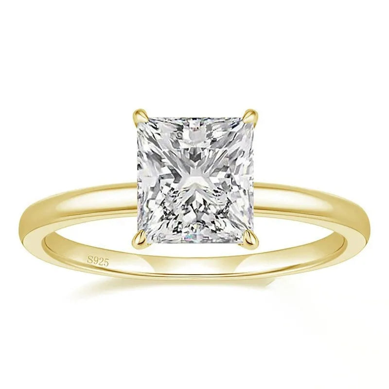 Simple geometric round sterling silver ring for women, shown in silver, gold and rose gold colour options.