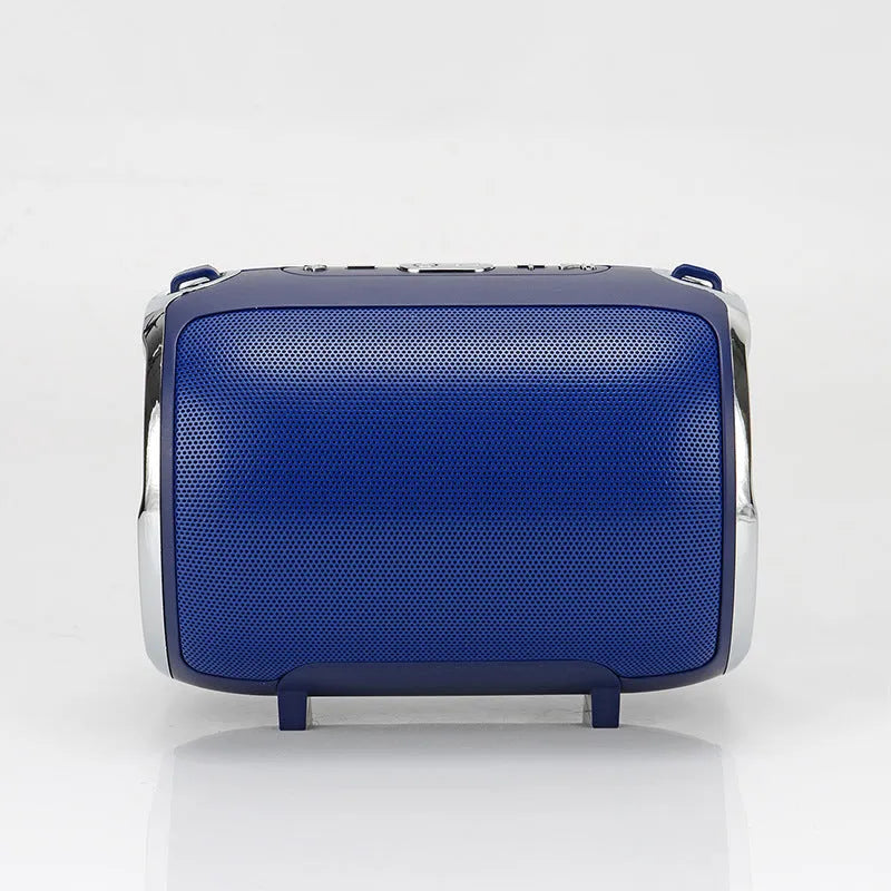 Portable plug-in subwoofer sound system with metal shell in black, blue, golden, red or silver colour options