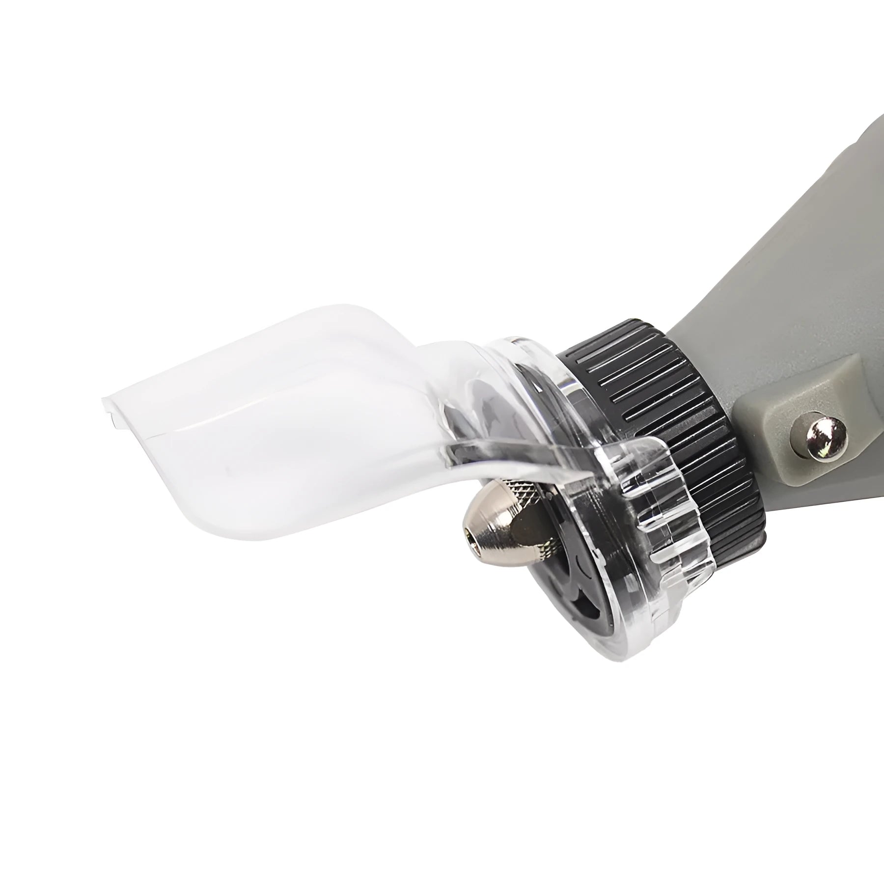Transparent plastic safety cover for electric grinding machine ports measuring 17.5-19mm