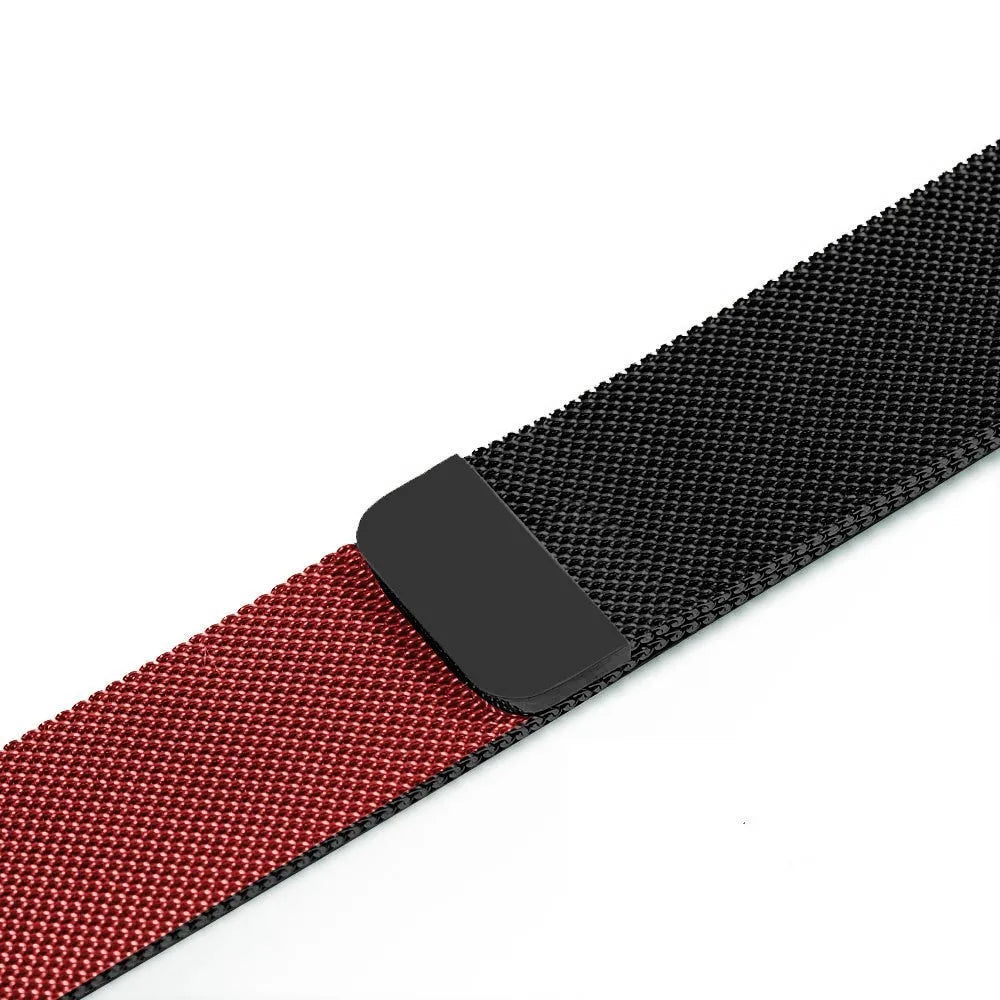 Stainless steel watch strap shown in silver, compatible with 38mm or 42mm watch cases.