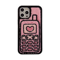 Pink embroidered towel texture TPU iPhone case for multiple models